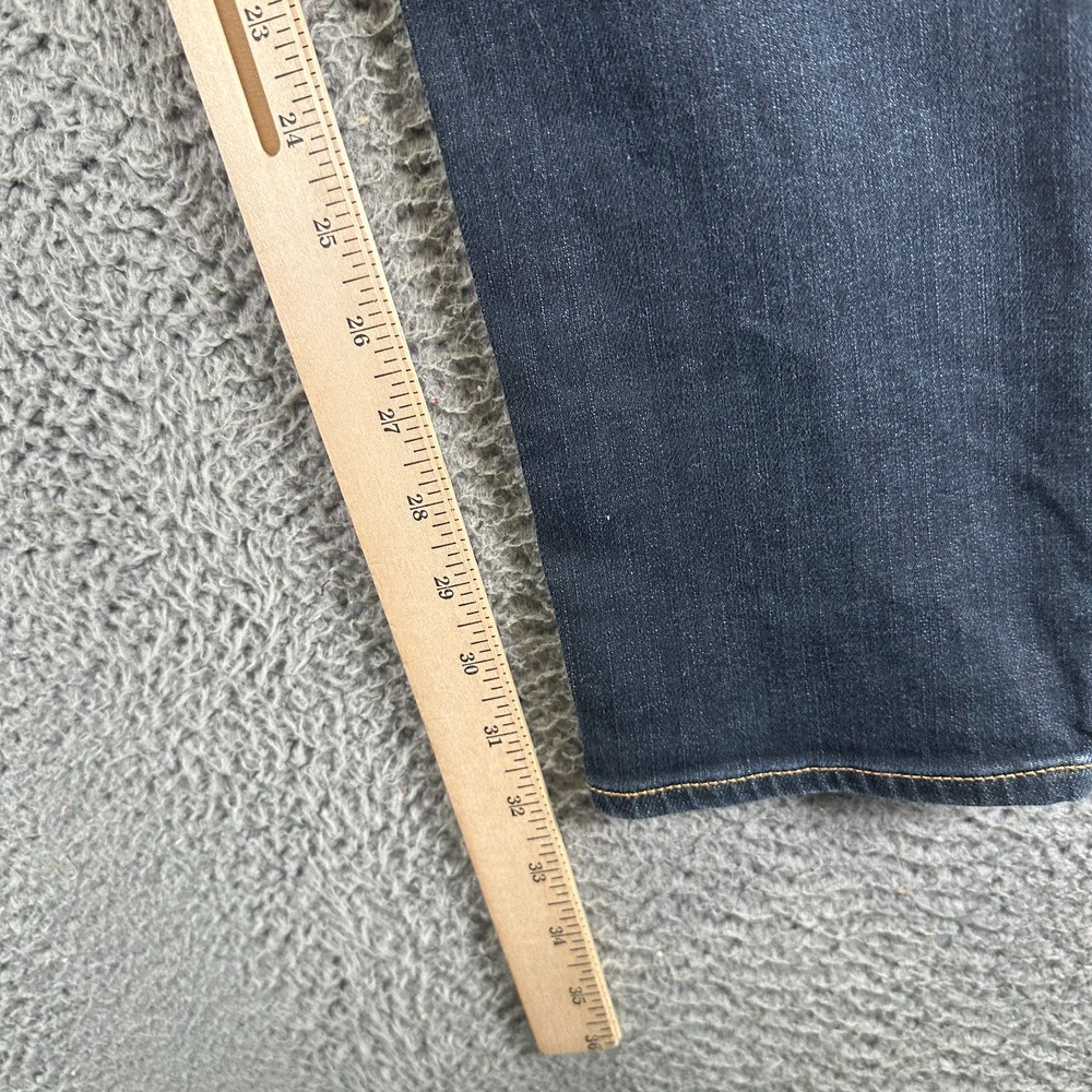 Gap Jeans Womens 10 Blue Cotton Denim Skinny Workwear Faded Dark Wash Stretch - Picture 8 of 10